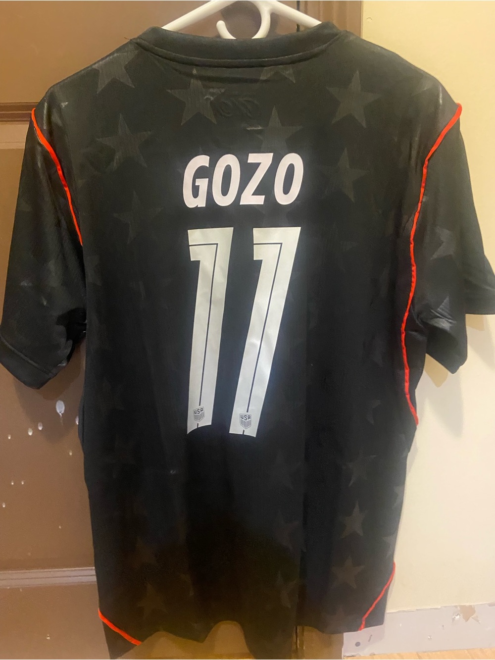 GOZO #11 USMNT Away Soccer Jersey with Subtle Star Pattern